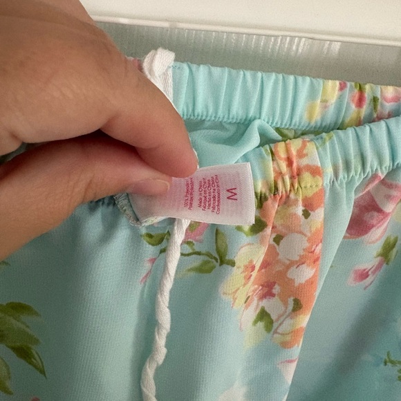 Vintage Oscar de La Renta Pink Label Satin Floral Pj Set Medium - Picture 7 of 7